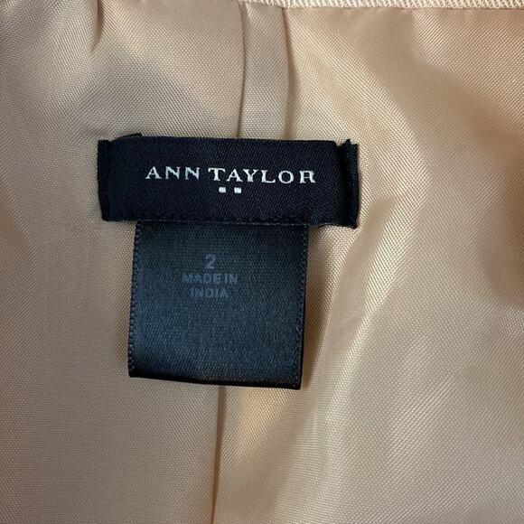 ANN Taylor soft pink twill asymmetrical zip front moto jacket top - Picture 5 of 7